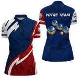 Polo Pétanque Passion Boules - Design Français Homme Femme - Polo Zippé Femme