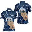 Polo Pétanque Passion Boules Bleu - Motifs Géométriques Prénom - Polo Homme