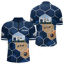 Polo Pétanque Passion Boules Bleu - Motifs Géométriques Prénom - Polo Zippé Homme
