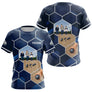 Polo Pétanque Passion Boules Bleu - Motifs Géométriques Prénom - T-Shirt Femme
