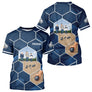 Polo Pétanque Passion Boules Bleu - Motifs Géométriques Prénom - T-Shirt Homme