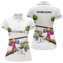 Polo Pétanque Personnalisé - Blanc Décor Apéro & Prénom - Polo Femme