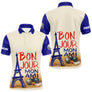 Polo Pétanque Personnalisé - Bleu & Crème Eiffel - Polo Homme