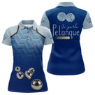 Polo Pétanque Personnalisé - Bleu Gris Je Parle - Polo Femme