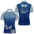 Polo Pétanque Personnalisé - Bleu Gris Je Parle - Polo Homme