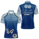 Polo Pétanque Personnalisé - Bleu Gris Je Parle - Polo Homme