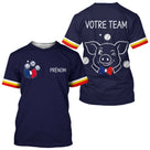 Polo Pétanque Personnalisé - Bleu Marine Cochonnet - T-Shirt Homme