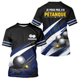 Polo Pétanque Personnalisé - Bleu & Noir Humoristique - T-Shirt Homme