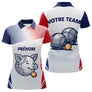 Polo Pétanque Personnalisé - Cochonnet Bleu Blanc Rouge - Polo Femme