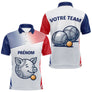 Polo Pétanque Personnalisé - Cochonnet Bleu Blanc Rouge - Polo Homme