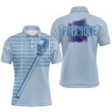 Polo Pétanque Personnalisé - Design Bleu Tendance Mètre - Polo Homme