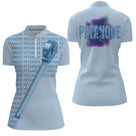 Polo Pétanque Personnalisé - Design Bleu Tendance Mètre - Polo Zippé Femme