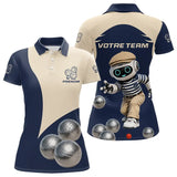 Polo Pétanque Personnalisé - Design Robot Boules - Polo Femme