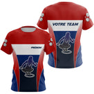 Polo Pétanque Personnalisé - Drapeau Français & Nom d'Équipe - T-Shirt Femme