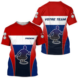 Polo Pétanque Personnalisé - Drapeau Français & Nom d'Équipe - T-Shirt Homme