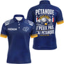 Polo Pétanque Personnalisé - J'peux Pas Bleu Marine - Polo Homme
