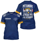 Polo Pétanque Personnalisé - J'peux Pas Bleu Marine - T-Shirt Homme