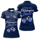 Polo Pétanque Personnalisé - Marine Cadeau Bouliste - Polo Femme