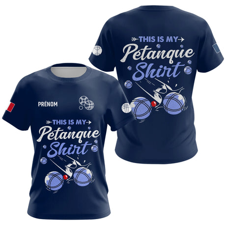 Polo Pétanque Personnalisé - Marine Cadeau Bouliste - T-Shirt Femme
