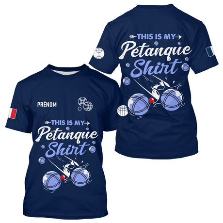 Polo Pétanque Personnalisé - Marine Cadeau Bouliste - T-Shirt Homme