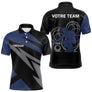 Polo Pétanque Personnalisé - Noir & Bleu Marine Prénom - Polo Homme