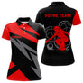 Polo Pétanque Personnalisé - Noir & Rouge Prénom - Polo Femme