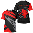 Polo Pétanque Personnalisé - Noir & Rouge Prénom - T-Shirt Homme