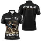 Polo Pétanque Personnalisé - Prénom & Équipe Vintage - Polo Homme