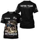 Polo Pétanque Personnalisé - Prénom & Équipe Vintage - T-Shirt Homme