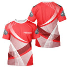 Polo Pétanque Personnalisé - Rouge Boules Prénom Rayé - T-Shirt Homme