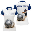 Polo Pétanque Personnalisé - Tricolore & Esprit Équipe - Polo Femme
