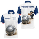 Polo Pétanque Personnalisé - Tricolore & Esprit Équipe - Polo Homme