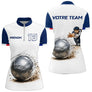 Polo Pétanque Personnalisé - Tricolore & Esprit Équipe - Polo Zippé Femme