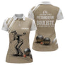 Polo Pétanque Personnalisé Blanc et Sable - Cadeau Bouliste - Polo Femme