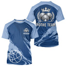 Polo Pétanque Personnalisé Bleu - Idée Cadeau Boulistes - T-Shirt Homme