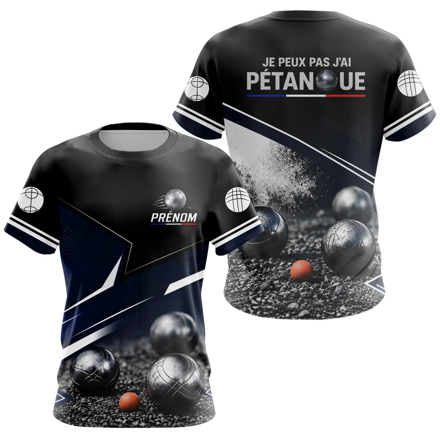 Polo Pétanque Personnalisé Bleu - J'peux Pas J'ai - T-Shirt Femme