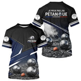 Polo Pétanque Personnalisé Bleu - J'peux Pas J'ai - T-Shirt Homme