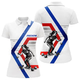 Polo Pétanque Personnalisé Bleu Blanc Rouge - Homme Femme Prénom - Polo Femme