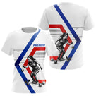 Polo Pétanque Personnalisé Bleu Blanc Rouge - Homme Femme Prénom - T-Shirt Femme