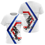Polo Pétanque Personnalisé Bleu Blanc Rouge - Homme Femme Prénom - T-Shirt Femme