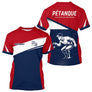 Polo Pétanque Personnalisé Bleu Rouge - Homme Femme Passion Boules - T-Shirt Homme