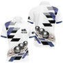 Polo Pétanque Personnalisé Bleu et Violet - Design Graphique - Polo Homme