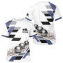 Polo Pétanque Personnalisé Bleu et Violet - Design Graphique - T-Shirt Homme