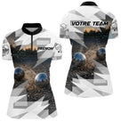 Polo Pétanque Personnalisé – Dynamique Performance Terrain - Polo Zippé Femme