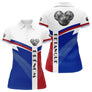 Polo Pétanque Personnalisé France - Boulodromes Bleu Blanc Rouge - Polo Femme