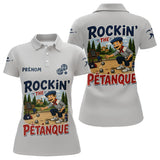 Polo Pétanque Personnalisé Gris - Style Rétro Français - Polo Femme