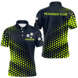 Polo Pétanque Personnalisé Homme - Noir & Vert Fluo Club - Polo Homme