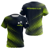 Polo Pétanque Personnalisé Homme - Noir & Vert Fluo Club - T-Shirt Femme