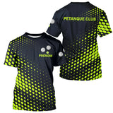 Polo Pétanque Personnalisé Homme - Noir & Vert Fluo Club - T-Shirt Homme