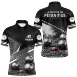Polo Pétanque Personnalisé Noir - J'peux Pas J'ai - Polo Homme